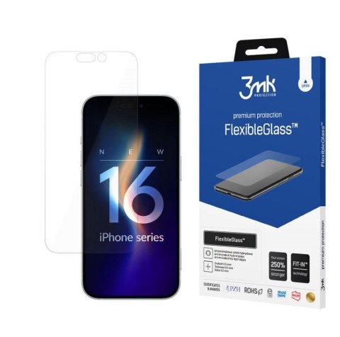 Szkło hybrydowe do Apple iPhone 16 - 3mk FlexibleGlass