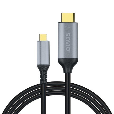 Kabel adapter Savio CL-184 USB-C do HDMI v2.0b, 3m, miedź