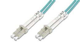 Kabel krosowy (patchcord) DIGITUS światłowodowy LC/LC, dplx, MM 50/125, OM3, LSOH, 5m, turkusowy