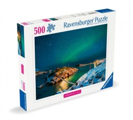 Puzzle 500 elementów Zorza polarna nad Bergsfjord