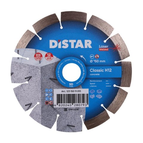 DISTAR TARCZA DIAMENTOWA CLASSIC H12 150 x 2,2/1,3 x 22,23mm