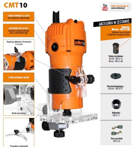 CMT FREZARKA DO KRAWĘDZI 550W