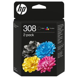 HP oryginalny ink / tusz 6L6S6UE, HP 308, black/color, 160/120s, 2-pack