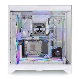 Obudowa CTE E600 MX Tempered Glass, szklany bok - snow