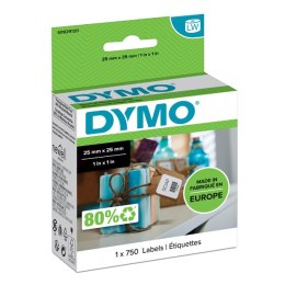 Dymo etykiety papierowe 25mm x 25mm, białe, uniwersalne, usuwalne, 750 szt., S0929120