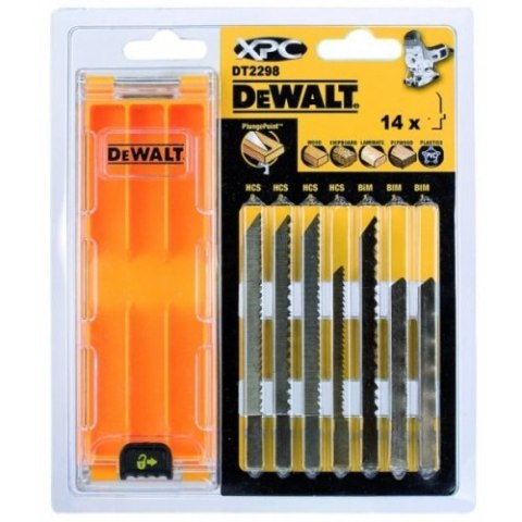 DEWALT BRZESZCZOT DO WYRZYNARKI MIX 14szt. DREWNO/LAMINAT/PCV