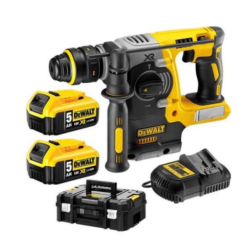 DEWALT MŁOT WIERCĄCO-KUJĄCY SDS-PLUS 18V 2,1J 2 x 5,0Ah XR LI-ION BEZSZCZOTKOWA + UCHWYT DCH274P2T