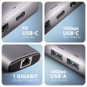 HMC-6G2L Wieloportovy hub 2xUSB-A HDMI4K 1x USB-C PD100W USB-C LAN