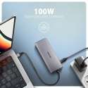 HMC-6G2L Wieloportovy hub 2xUSB-A HDMI4K 1x USB-C PD100W USB-C LAN