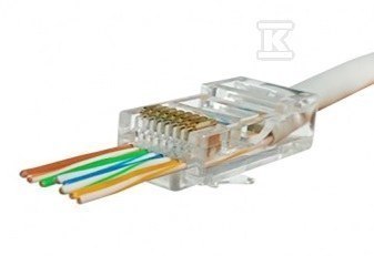 WTYK RJ45 5E UTP PRZELOTOWY OP. 100SZT.