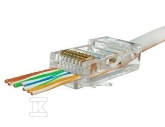 WTYK RJ45 6 UTP PRZELOTOWY OP. 100SZT.