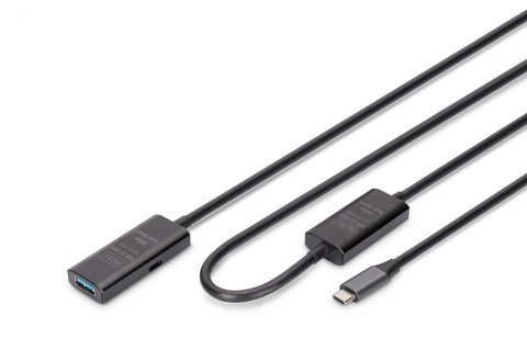 Kabel przedłużający aktywny USB-C - USB-A, USB 3.2 Gen1 5Gbps, 10m