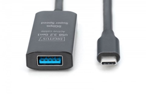 Kabel przedłużający aktywny USB-C - USB-A, USB 3.2 Gen1 5Gbps, 10m
