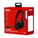 Marvo HP1001, słuchawki z mikrofonem, przewodowaczarna, 2 x 3.5 mm Jack