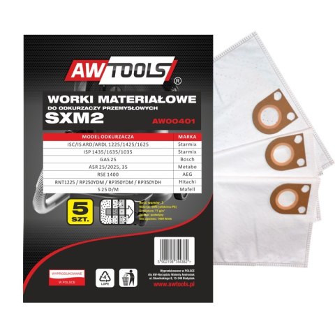 AWTOOLS WORKI Z MIKROWŁÓKNINY kpl.5szt. SXM2 GAS 25 / STARMIX 25/35