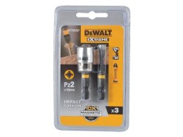 DEWALT KOŃCÓWKA UDAR. PZ2 2szt. +UCHWYT MAGNETYCZNY EXTREME IMPACT TORSION