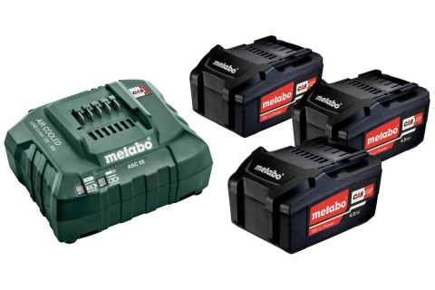 METABO.AKUMULATOR 18V 4,0Ah x3 +ŁADOW. ASC 55 ...