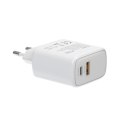 Ładowarka sieciowa LA-10 30W Quick Charge Power Delivery 3.0 Biała + Kabel