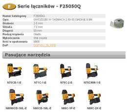 BOSTITCH GWOŹDZIE F 2,50-50 P Q 9,9m ...