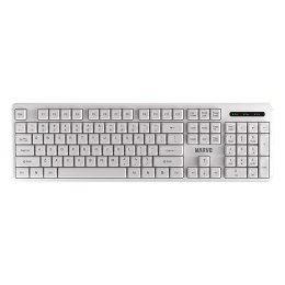 Marvo WS005 WH, klawiatura z myszką bezprzewodową, US, biurowy, biała