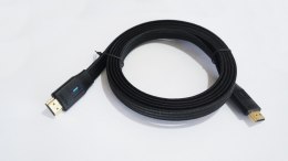 Kabel HDMI v 2.1 płaski 2m czarny