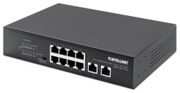 Switch niezarządzalny Intellinet 8x 10/100/1000 Mbps PoE+ 120W + 2x RJ45 Uplink desktop/rack