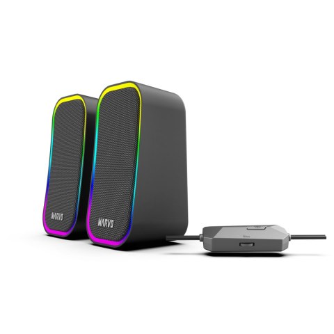 Marvo głośniki HAVOC 20BK, 6W, czarne, podświetlane