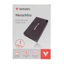 SSD Zewnętrzny Verbatim Metal Mini SSD, 32030, 512GB, czarna, 2000 MB/s-R, USB C, 1750 MB/s-W