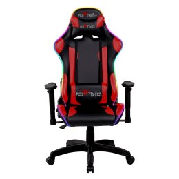 Dla gracza fotel Red Fighter C8, czarna, odczepiany zagłówek, podświetlenie RGB, EOL