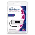 MediaRange USB flash disk, USB USB 3.0 (3.2 Gen 1), 32GB, srebrny, MR916, USB A, wysuwany