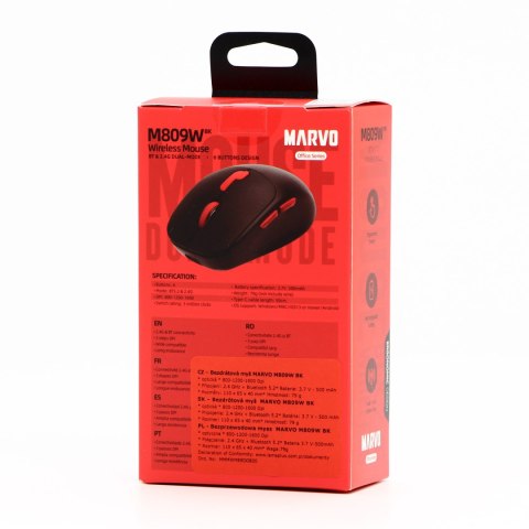 Marvo M809W Mysz bezprzewodowa, czarna, 1600DPI, EOL