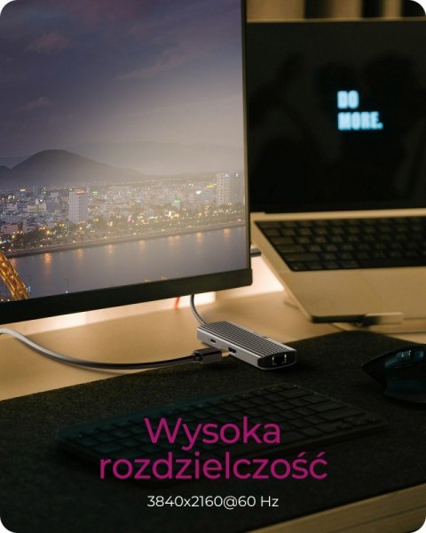 Stacja dokująca IB-DK4034a-CPD 6w1, HDMI,USB,PD,LAN