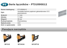 BOSTITCH GWOŹDZIE PT 33` 3,1 x 90mm RING GALWANIZOWANE 2200 szt.