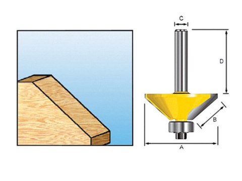 CMT FREZ HM D=19 I=50,8 S=12+GÓR.ŁOŻ PROSTY, DŁUGI.
