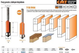 CMT FREZ HM I=25,4 D=6,35 S=6 DOLNE ŁOŻ. PROSTY.