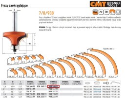 CMT FREZ HM R= 1,6 D=15,9 I=12,7 S=8 ZAOKĄGLAJĄCY Z ŁOŻYSKIEM.
