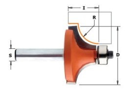 CMT FREZ HM R= 4,75 D=22,2 I=12,7 S=8 ZAOKRĄGLAJĄCY Z ŁOŻYSKIEM.