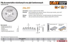 CMT PIŁA DO CIĘCIA MATERIAŁÓW NIEŻELAZNYCH,PCV ORAZ PŁYT LAMINOWANYCH HW D=190 F=30 Z=64 K=2,8/2,2