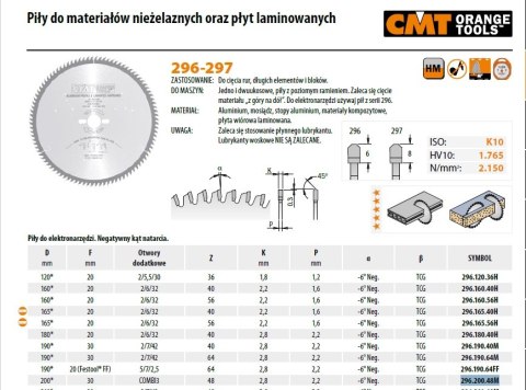 CMT PIŁA HW D=200 F=30 Z=48 K=2,8/2,2