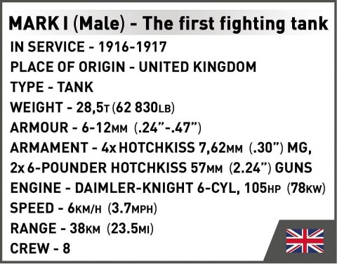 Klocki Mark I Male NO C.19 878 klocków
