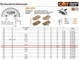 PIŁA UNIWERSALNA, DO CIĘCIA WZDŁUŻNEGO I POPRZECZNEGO HM 216x30x2,8/1,8 Z=48