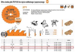 PIŁA UNIWERSALNA HM D=235 F=30 Z=36N K=2,4/1,6 ULTRACIENKA