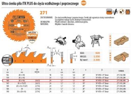 PIŁA UNIWERSALNA ITK D=160 F=20 Z=24 K=1,7/1,1 ULTRACIENKA