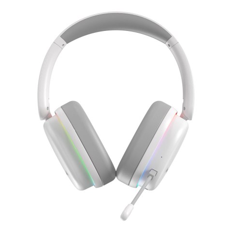 Marvo MONKA ECHO RS słuchawki z mikrofonem, biała, podświetlona, Tri-mode