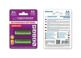 Akumulatorki AA Esperanza 2000mAh 2szt. zielone