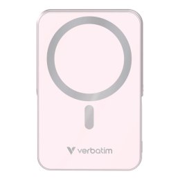 Powerbank Verbatim Charge 'n' Go Magnetic Wireless with Stand 10000mAh USB-C PD 3.0 Pink