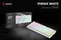 Klawiatura mechaniczna bezprzewodowa PHENIX WHITE Gateron Red Pro, ABS