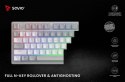 Klawiatura mechaniczna bezprzewodowa PHENIX WHITE Gateron Red Pro, ABS