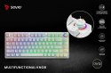 Klawiatura mechaniczna bezprzewodowa PHENIX WHITE Gateron Red Pro, ABS