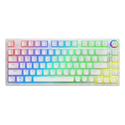 Klawiatura mechaniczna bezprzewodowa PHENIX WHITE Gateron Red Pro, Pudding